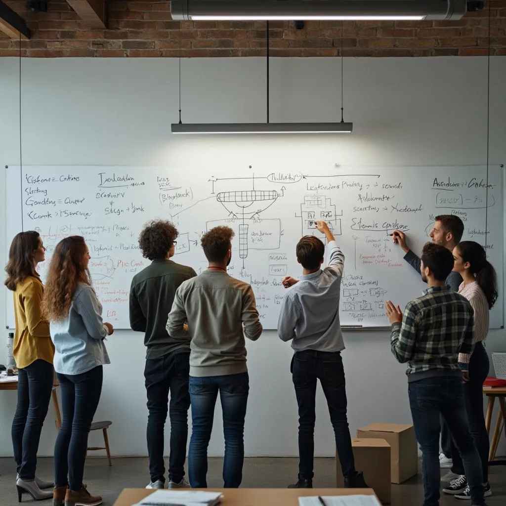 Session de brainstorming équipe IA
